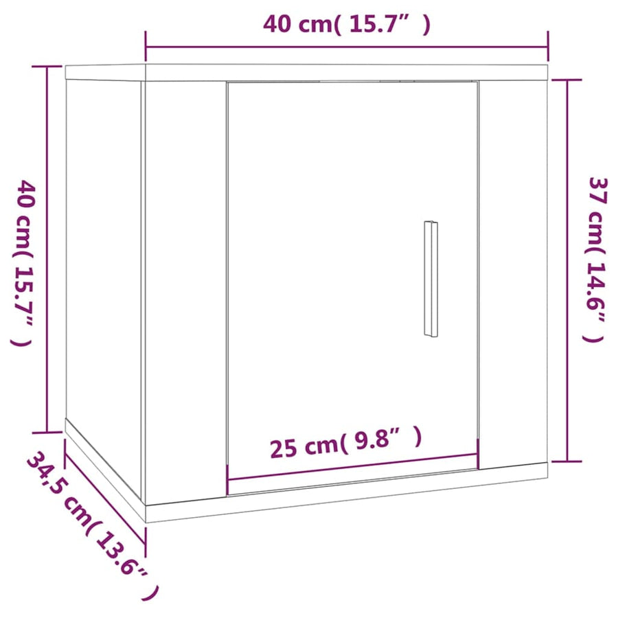 3-Delige Tv-Meubelset Bewerkt Hout Kleurig Sonoma eiken