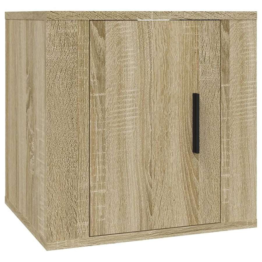-Delige Tv-Meubelset Bewerkt Hout Kleurig Sonoma eiken