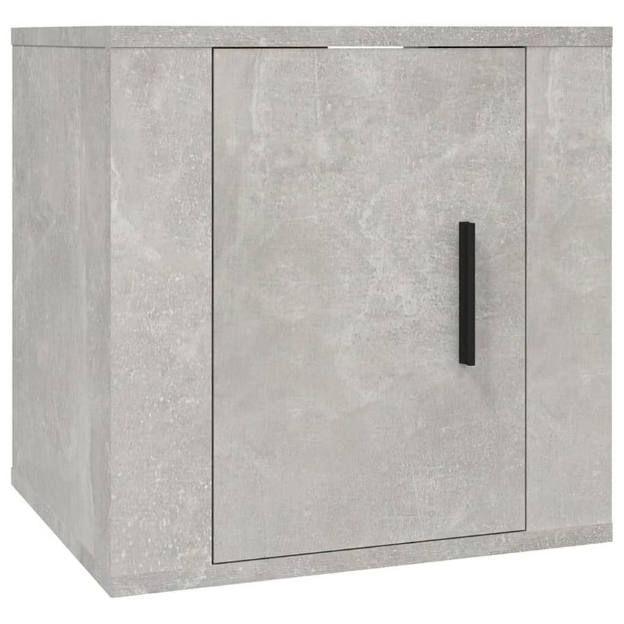 -Delige Tv-Meubelset Bewerkt Hout Betongrijs