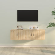 Tv-meubelset 2-delig bewerkt hout sonoma eiken