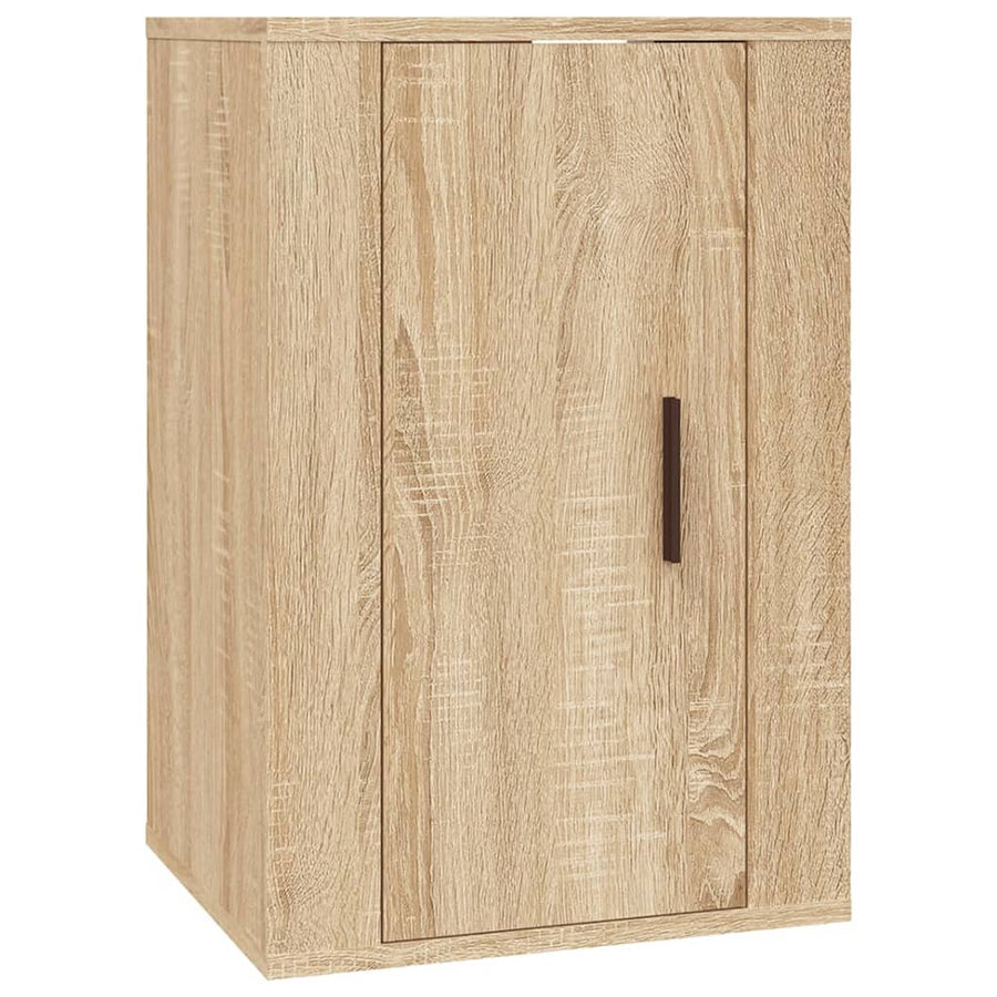 3-Delige Tv-Meubelset Bewerkt Hout Kleurig Sonoma eiken