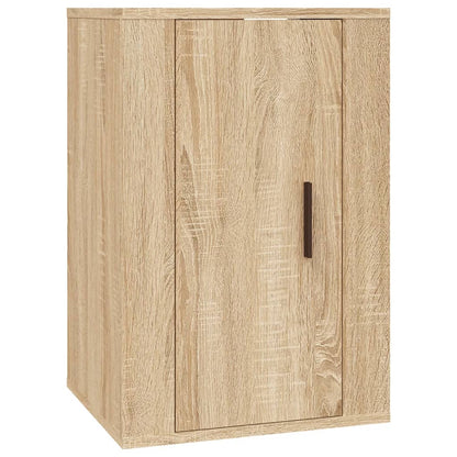 -Delige Tv-Meubelset Bewerkt Hout Kleurig Sonoma eiken