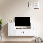 3-Piece TV Cabinet Set Engineered Wood White