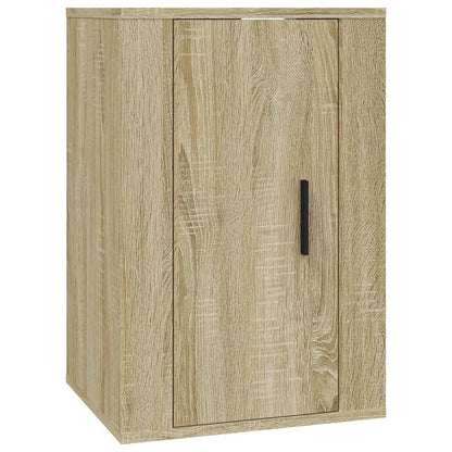 -Delige Tv-Meubelset Bewerkt Hout Kleurig Sonoma eiken