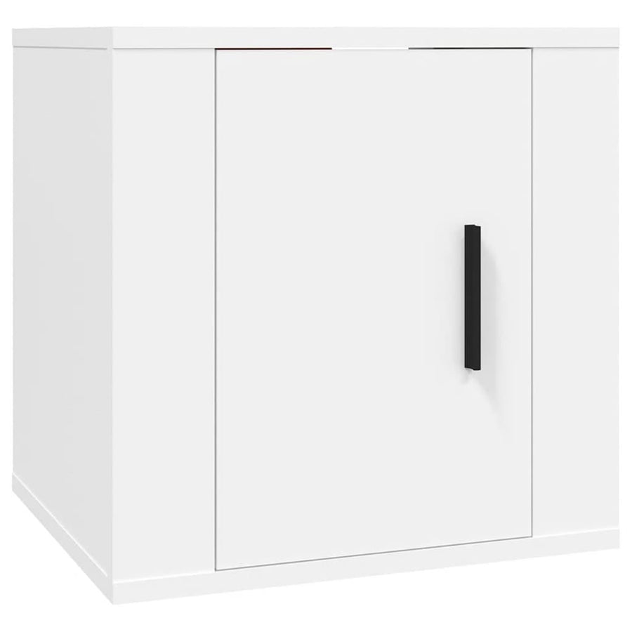 6-Delige Tv-Meubelset Bewerkt Hout Wit