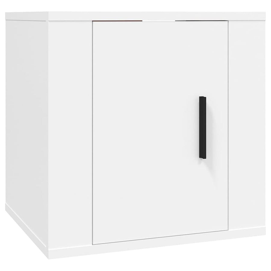 -Delige Tv-Meubelset Bewerkt Hout Wit