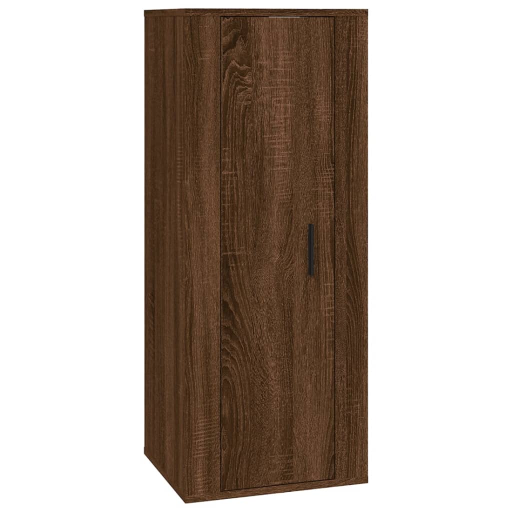 5-delige Tv-meubelset bewerkt hout bruin eikenkleur