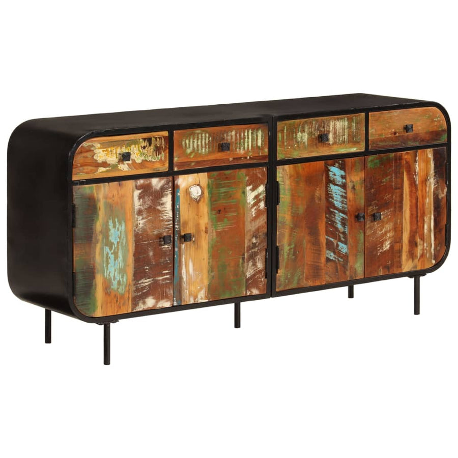 Dressoir 140x35x70 cm massief gerecycled hout en metaal