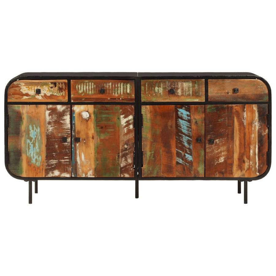Dressoir 140x35x70 cm massief gerecycled hout en metaal