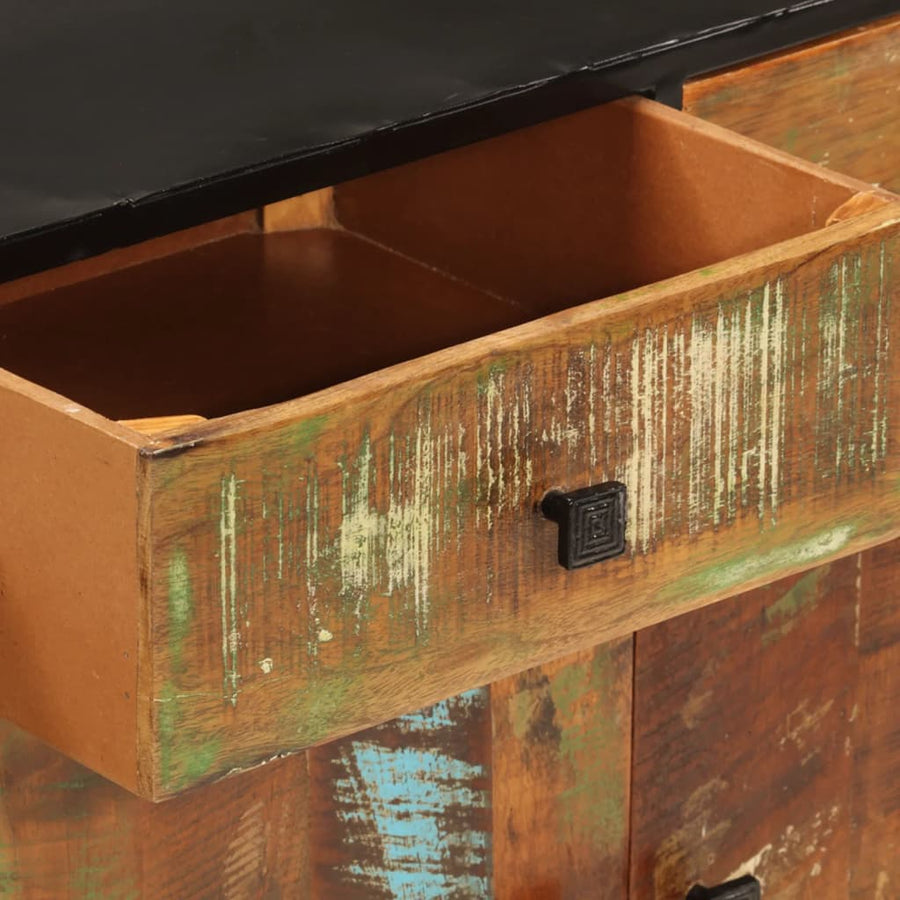 Dressoir 140x35x70 cm massief gerecycled hout en metaal
