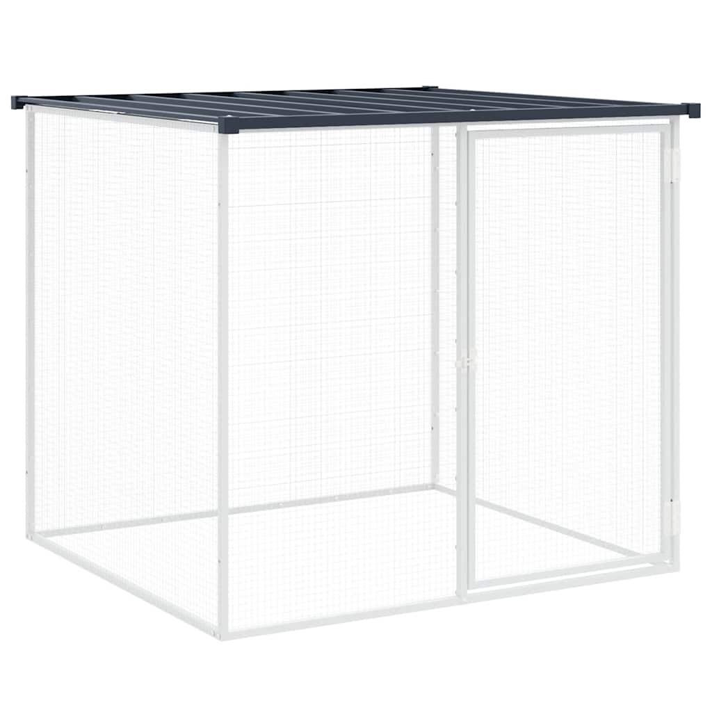 Kippenhok Met Dak Gegalvaniseerd Staal 103 x 98 x 90 cm Antraciet