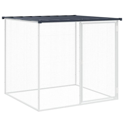 Kippenhok Met Dak Gegalvaniseerd Staal 103 x 98 x 90 cm Antraciet
