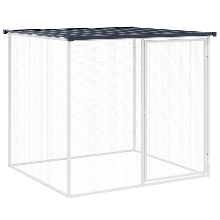 Kippenhok Met Dak Gegalvaniseerd Staal 103 x 98 x 90 cm Antraciet