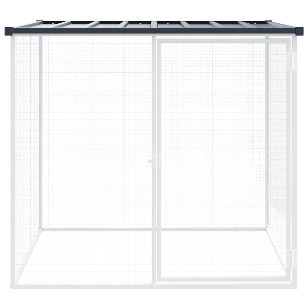 Kippenhok Met Dak Gegalvaniseerd Staal 103 x 98 x 90 cm Antraciet