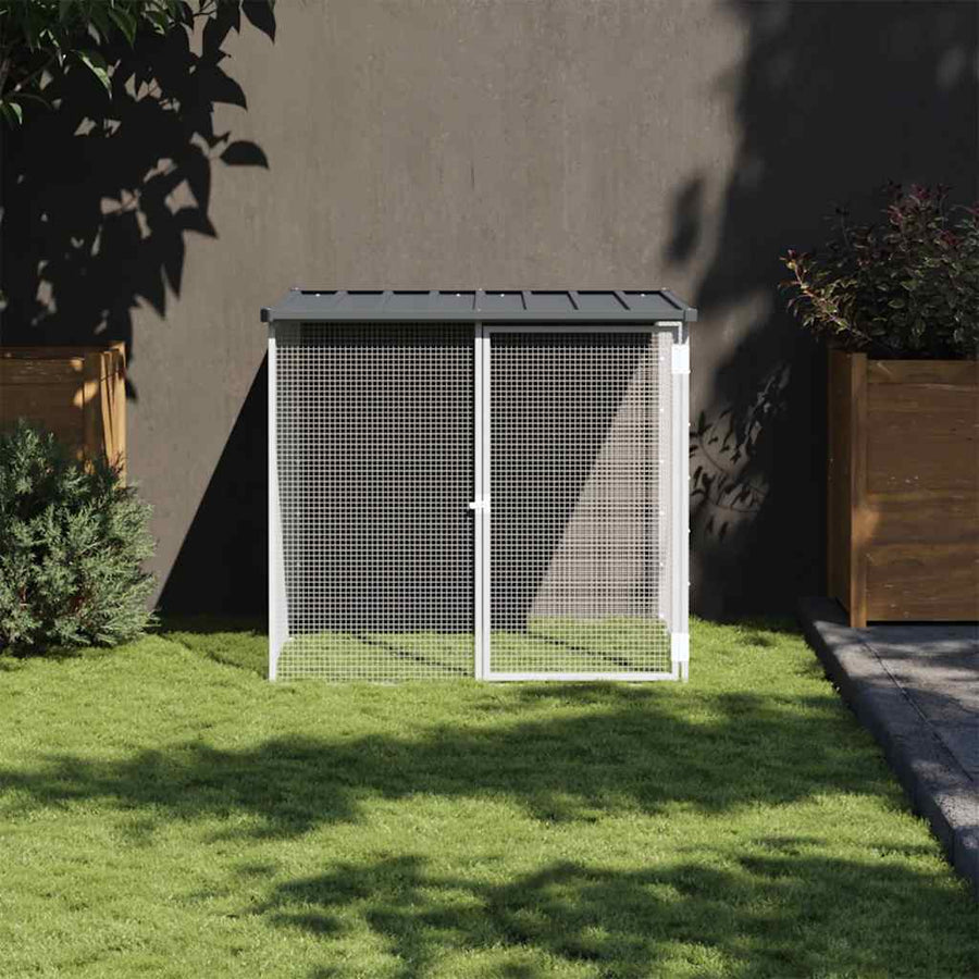 Kippenhok Met Dak Gegalvaniseerd Staal 103 x 98 x 90 cm Antraciet