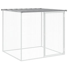 Kippenhok Met Dak Gegalvaniseerd Staal 103 x 98 x 90 cm Lichtgrijs