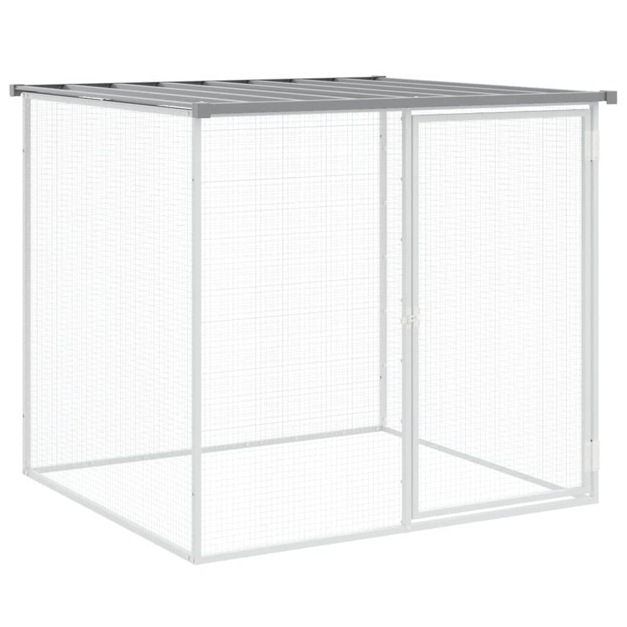 Kippenhok Met Dak Gegalvaniseerd Staal 103 x 98 x 90 cm Lichtgrijs