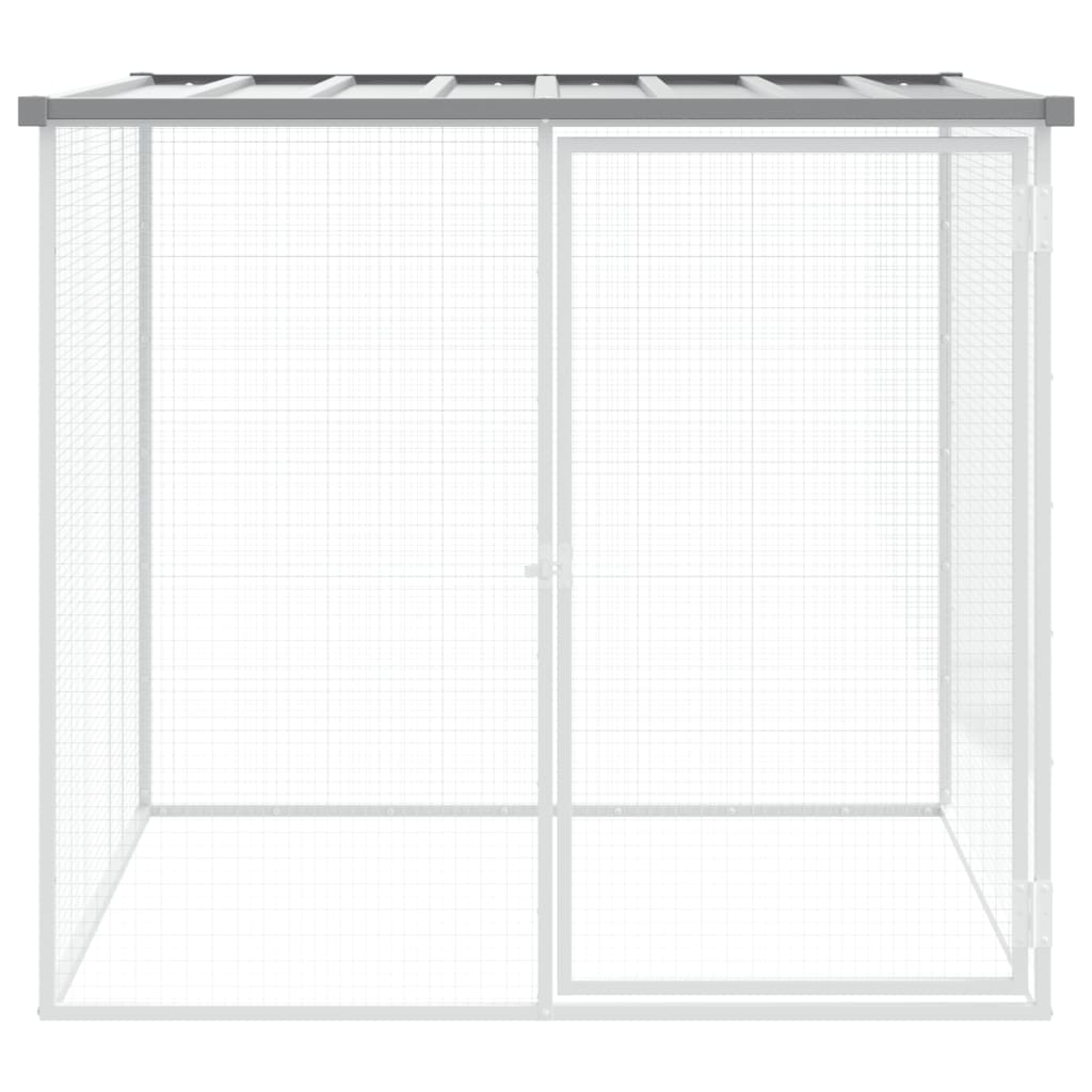 Kippenhok Met Dak Gegalvaniseerd Staal 103 x 98 x 90 cm Lichtgrijs