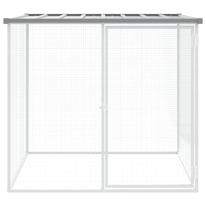 Kippenhok Met Dak Gegalvaniseerd Staal 103 x 98 x 90 cm Lichtgrijs
