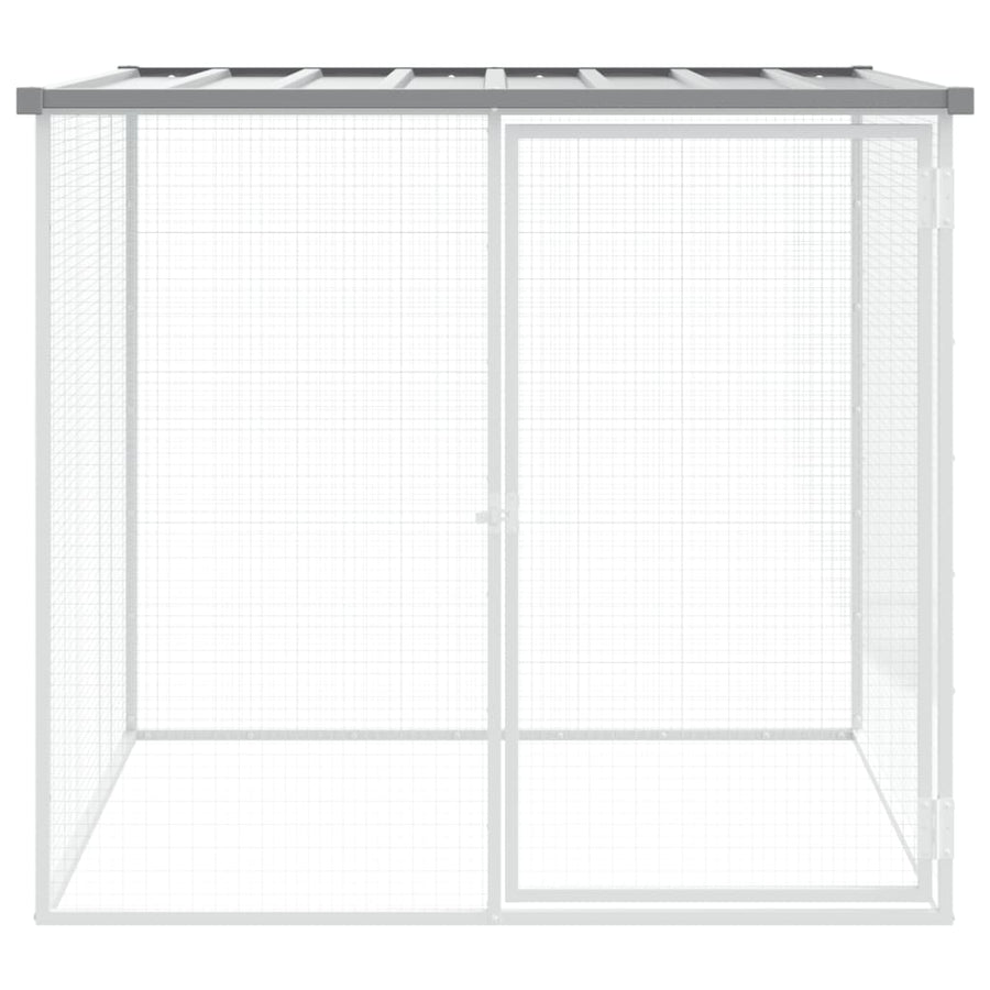 Kippenhok Met Dak Gegalvaniseerd Staal 103 x 98 x 90 cm Lichtgrijs