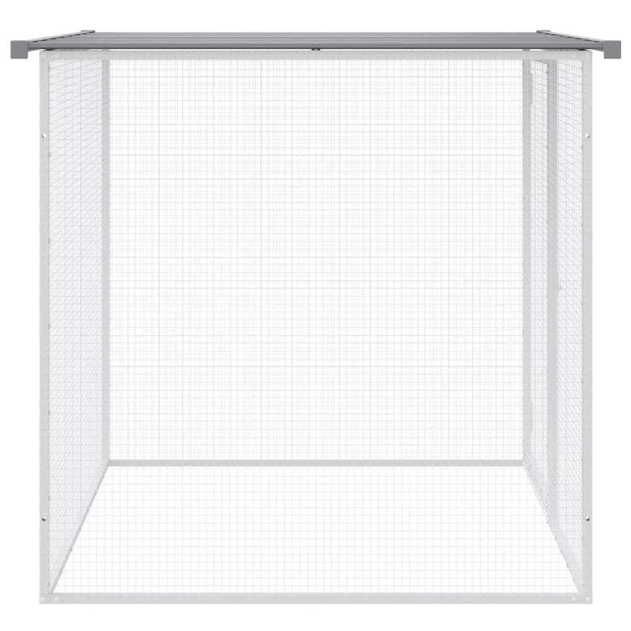 Kippenhok Met Dak Gegalvaniseerd Staal 103 x 98 x 90 cm Lichtgrijs