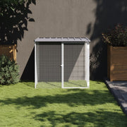 Kippenhok 103x98x90 cm gegalvaniseerd staal lichtgrijs