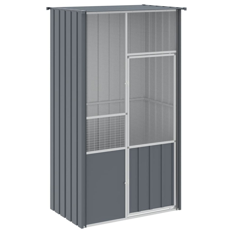 Vogelkooi 115x78x200 cm gegalvaniseerd staal antracietkleur 115 x 78 x 200 cm Antraciet