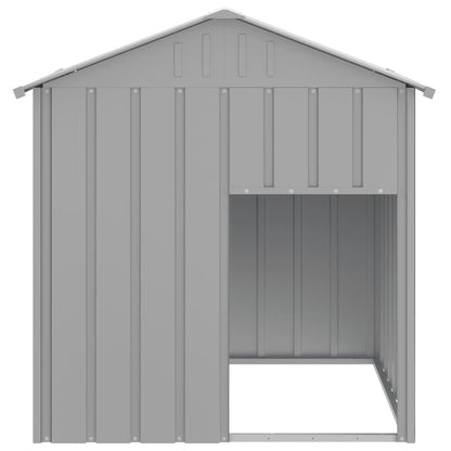 Hondenhok Met Dak 117X103X123 Cm Gegalvaniseerd Staal Lichtgrijs