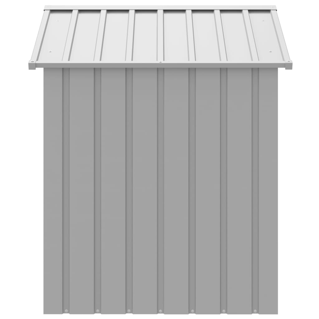 Hondenhok Met Dak 117X103X123 Cm Gegalvaniseerd Staal Lichtgrijs
