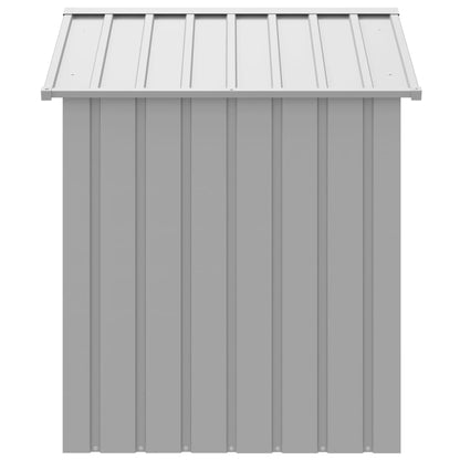 Hondenhok Met Dak 117X103X123 Cm Gegalvaniseerd Staal Lichtgrijs