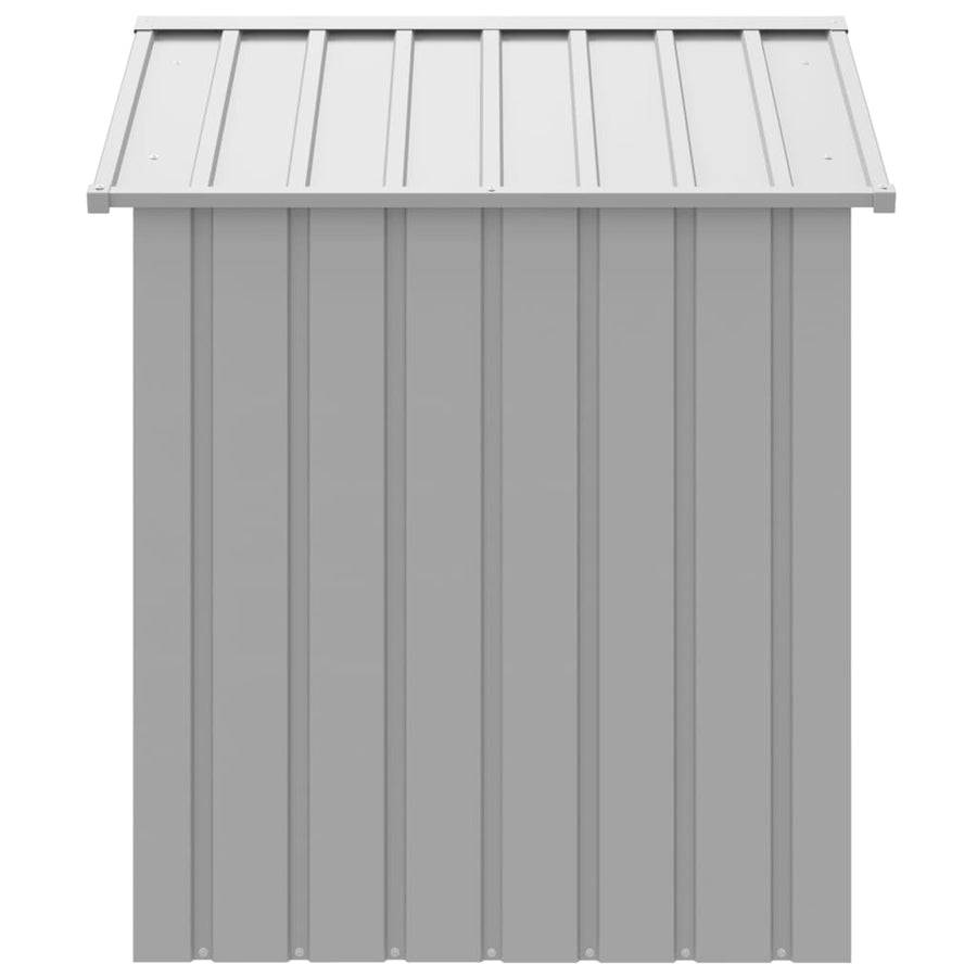 Hondenhok Met Dak 117X103X123 Cm Gegalvaniseerd Staal Lichtgrijs