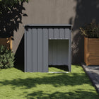 Dog kennel with anthracite roof 110x103x109 cm galvanized steel