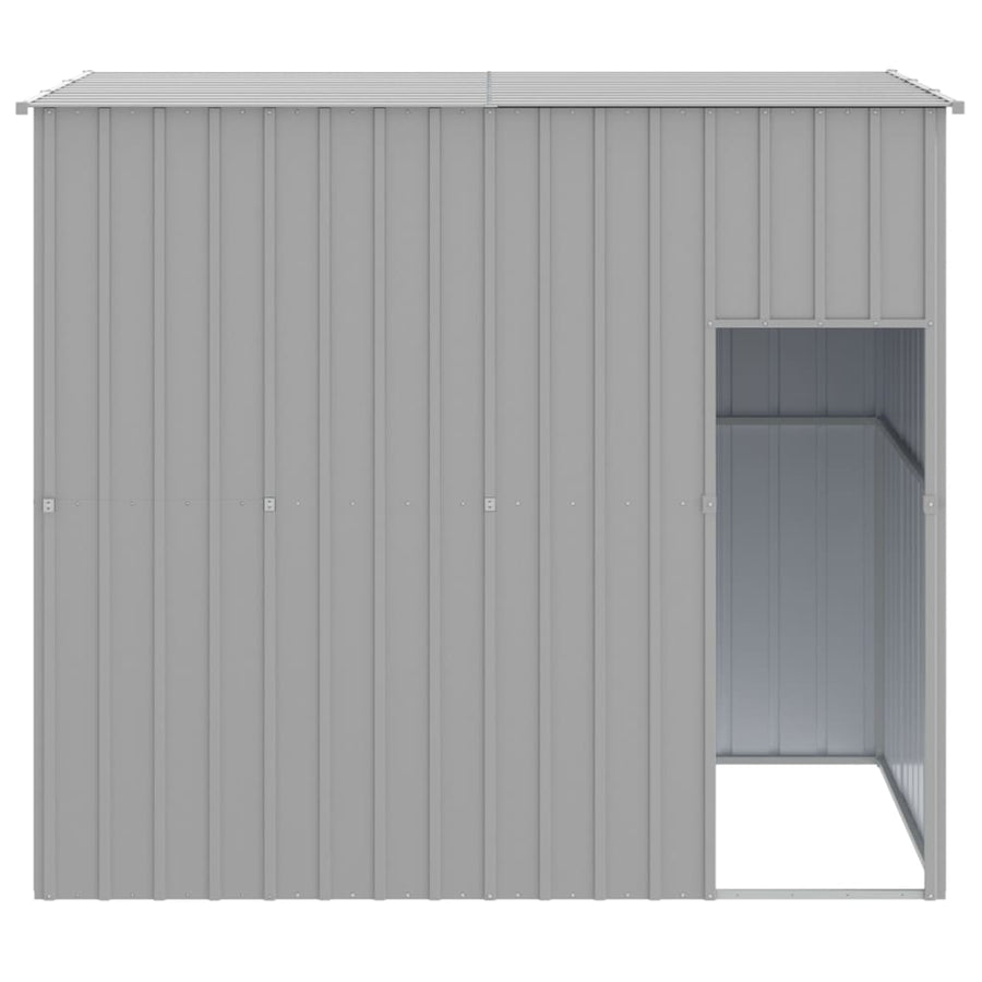 Hondenhok Met Dak Gegalvaniseerd Staal Grijs 214 x 153 x 181 cm Lichtgrijs