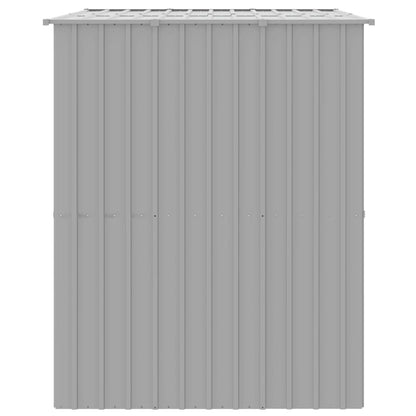 Hondenhok Met Dak Gegalvaniseerd Staal Grijs 214 x 153 x 181 cm Lichtgrijs