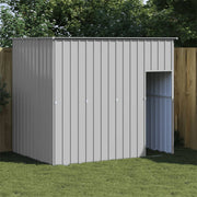 Hondenhok 214x153x181 cm gegalvaniseerd staal grijs