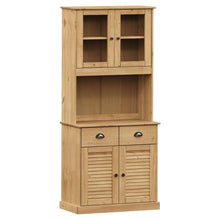 Hoge Kast Vigo 78X40X175 Cm Massief Grenenhout Bruin Met 2 deuren