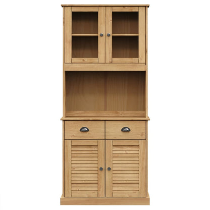 Hoge Kast Vigo 78X40X175 Cm Massief Grenenhout Bruin Met 2 deuren