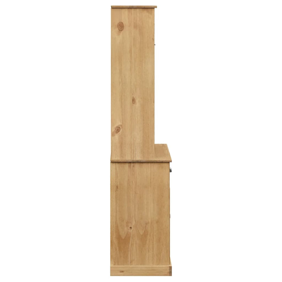 Hoge Kast Vigo 78X40X175 Cm Massief Grenenhout Bruin Met 2 deuren