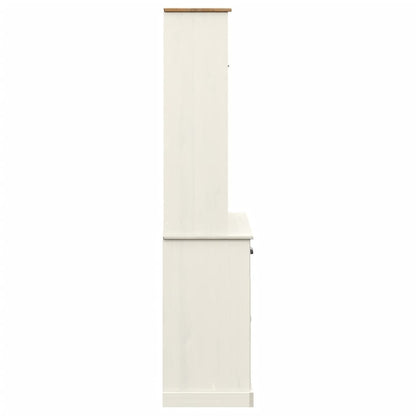 Hoge Kast Vigo 78X40X175 Cm Massief Grenenhout Wit Met 2 deuren