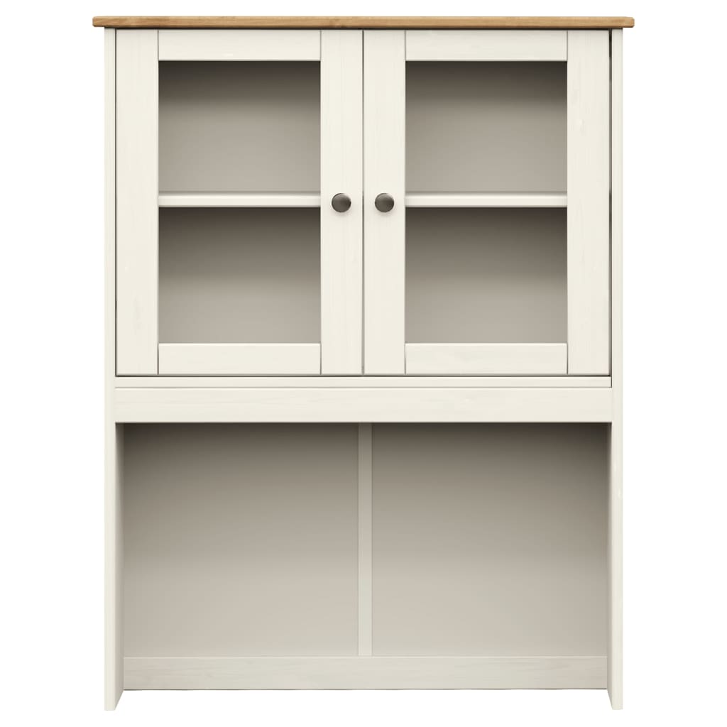 Hoge Kast Vigo 78X40X175 Cm Massief Grenenhout Wit Met 2 deuren