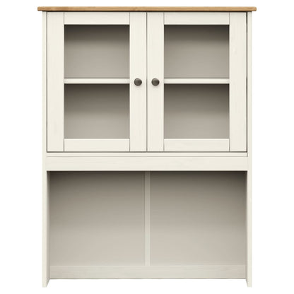 Hoge Kast Vigo 78X40X175 Cm Massief Grenenhout Wit Met 2 deuren