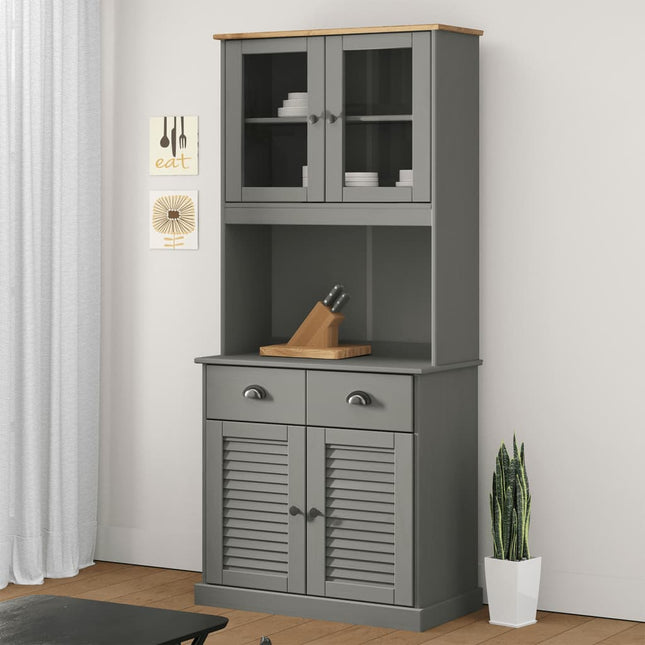 Hoge Kast Vigo 78X40X75 Cm Massief Grenenhout