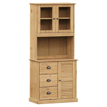 Hoge Kast Vigo 78X40X175 Cm Massief Grenenhout Bruin