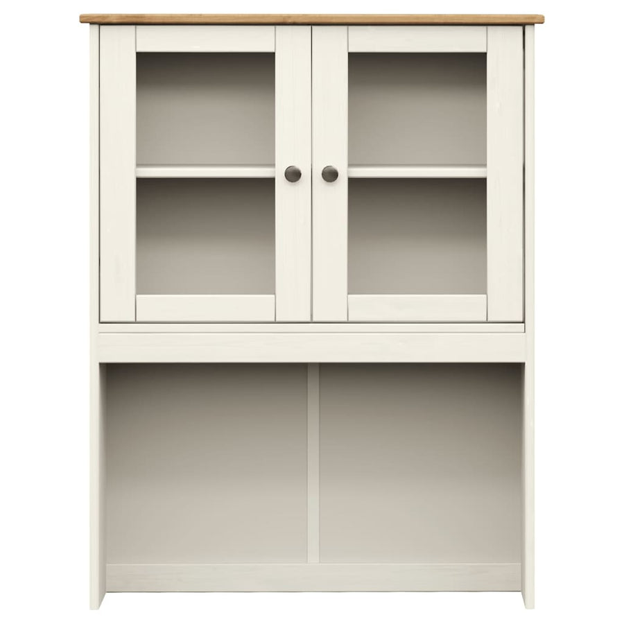 Hoge Kast Vigo 78X40X175 Cm Massief Grenenhout Wit Met 1 deur