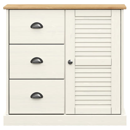 Hoge Kast Vigo 78X40X175 Cm Massief Grenenhout Wit Met 1 deur