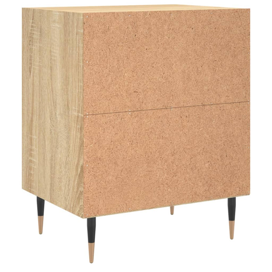 Nachtkastjes 2 St 40X30X50 Cm Bewerkt Hout Sonoma Eikenkleurig