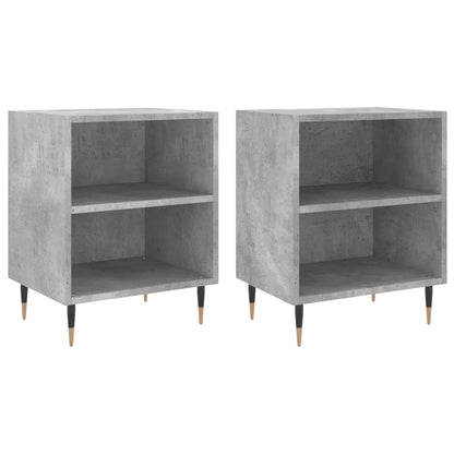 Nachtkastjes 2 St 40X30X50 Cm Bewerkt Hout Betongrijs