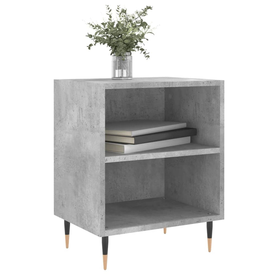Nachtkastjes 2 St 40X30X50 Cm Bewerkt Hout Betongrijs