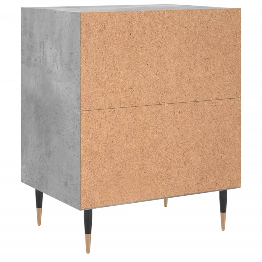 Nachtkastjes 2 St 40X30X50 Cm Bewerkt Hout Betongrijs