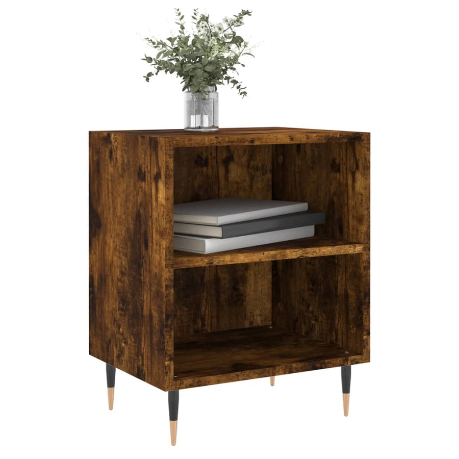 Nachtkastjes 2 St 40X30X50 Cm Bewerkt Hout Gerookt Eikenkleurig